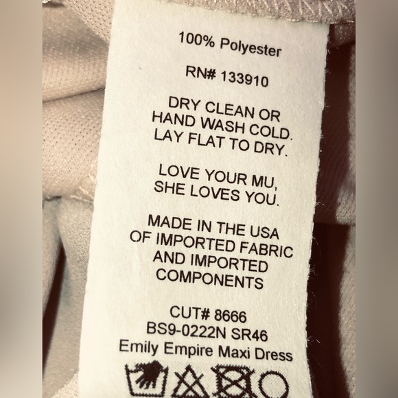 Show Me Your Mumu Bridesmaid NWT Emily Soft Beige Chiffon Maxi Dress Size Medium - Picture 5 of 6